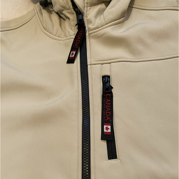 Canada Weatherguard Athletic Jacket Womens Size S/P Beige / Grey Fleece Coat - Picture 6 of 16